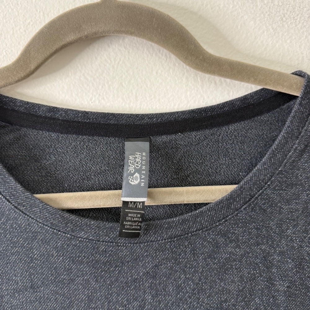 Mountain Hardwear Womens Gray Marl Long Sleeve Active Top Thumbholes Size M - Picture 2 of 9